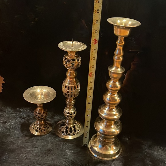 Set of three candle sticks - Picture 4 of 9